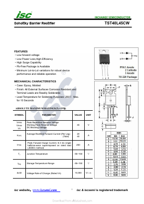 TST40L45CW Datasheet PDF Inchange Semiconductor