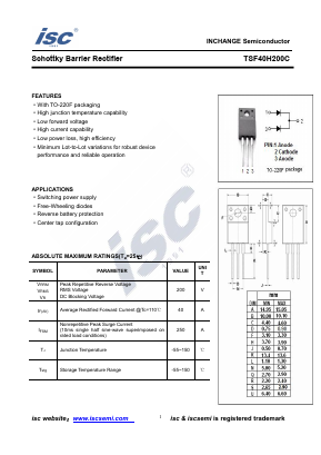 TSF40H200C Datasheet PDF Inchange Semiconductor
