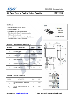 MC7805E Datasheet PDF Inchange Semiconductor