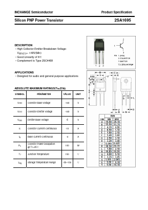 A1695 Datasheet PDF Inchange Semiconductor