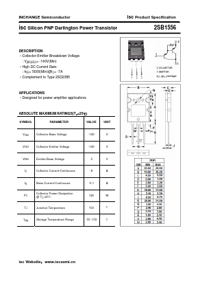 2SB1556 Datasheet PDF Inchange Semiconductor