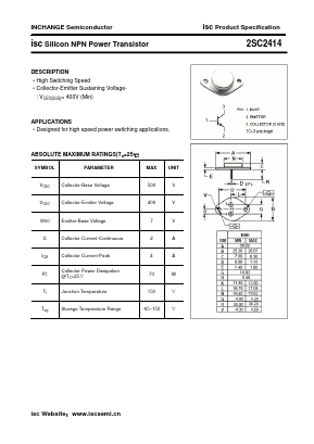 C2414 Datasheet PDF Inchange Semiconductor