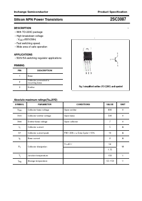 C3087 Datasheet PDF Inchange Semiconductor
