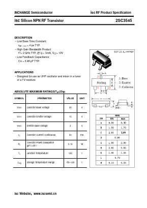 2SC3545 Datasheet PDF Inchange Semiconductor