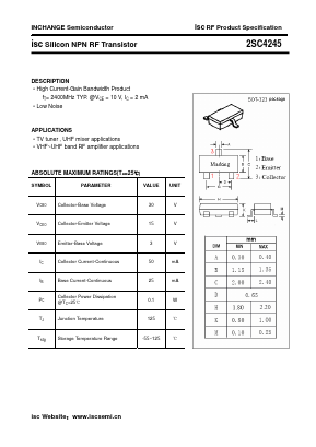 2SC4245 Datasheet PDF Inchange Semiconductor