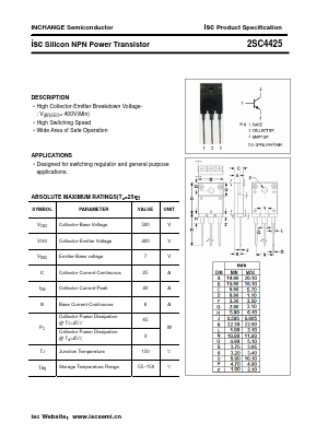 2SC4425 Datasheet PDF Inchange Semiconductor