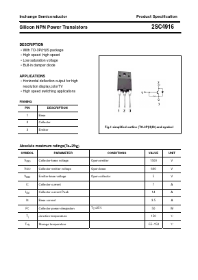C4916 Datasheet PDF Inchange Semiconductor