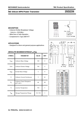 D2236 Datasheet PDF Inchange Semiconductor