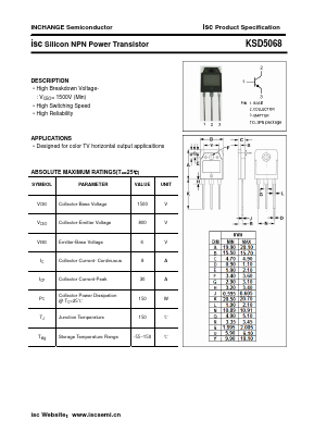KSD5068 Datasheet PDF Inchange Semiconductor