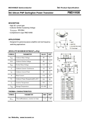 PMD11K80 Datasheet PDF Inchange Semiconductor
