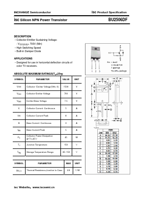 BU2506DF Datasheet PDF Inchange Semiconductor
