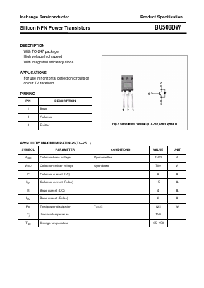BU508DW Datasheet PDF Inchange Semiconductor