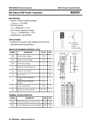 MJE253 Datasheet PDF Inchange Semiconductor