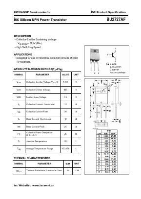 BU2727AF Datasheet PDF Inchange Semiconductor