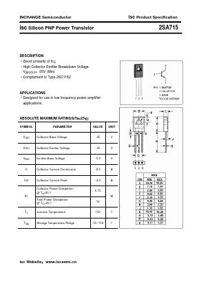 A715B Datasheet PDF Inchange Semiconductor