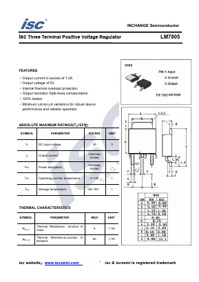 LM7805 Datasheet PDF Inchange Semiconductor