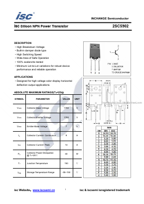 2SC5902 Datasheet PDF Inchange Semiconductor