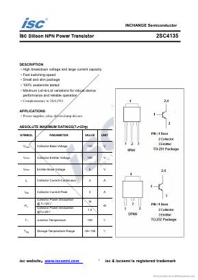 2SC4135 Datasheet PDF Inchange Semiconductor
