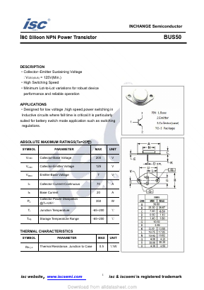 BUS50 Datasheet PDF Inchange Semiconductor