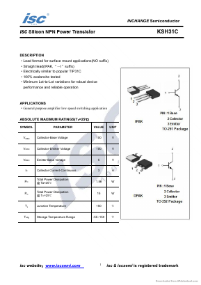 KSH31CI Datasheet PDF Inchange Semiconductor