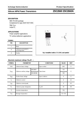 2SC2660A Datasheet PDF Inchange Semiconductor