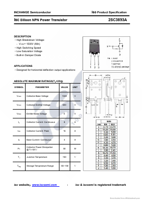 C3893A Datasheet PDF Inchange Semiconductor