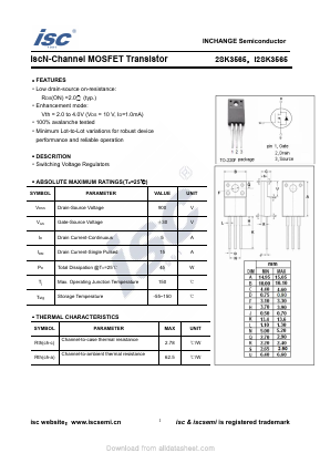 I2SK3565 Datasheet PDF Inchange Semiconductor