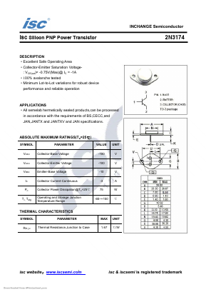 2N3174 Datasheet PDF Inchange Semiconductor
