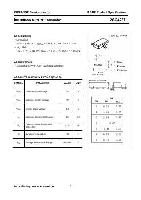C4227 Datasheet PDF Inchange Semiconductor