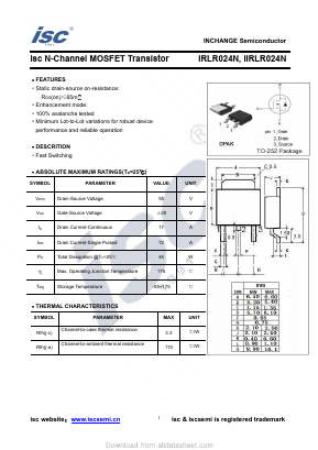 IIRLR024N Datasheet PDF Inchange Semiconductor