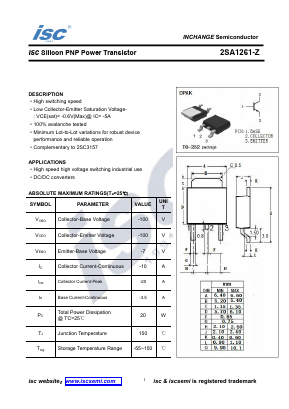 2SA1261-Z Datasheet PDF Inchange Semiconductor
