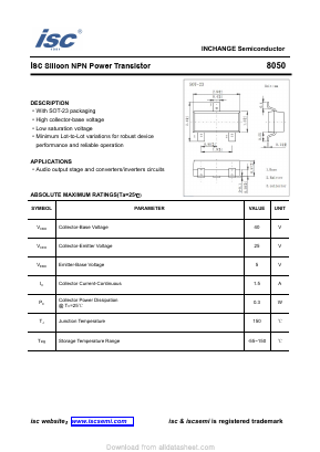 8050 Datasheet PDF Inchange Semiconductor