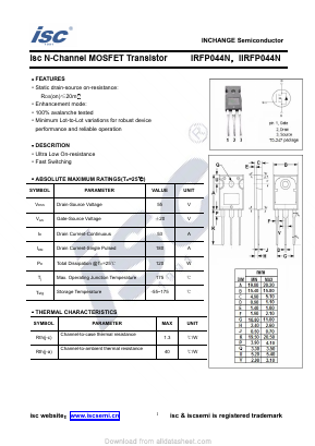 IRFP044N Datasheet PDF Inchange Semiconductor