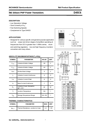 D45C6 Datasheet PDF Inchange Semiconductor