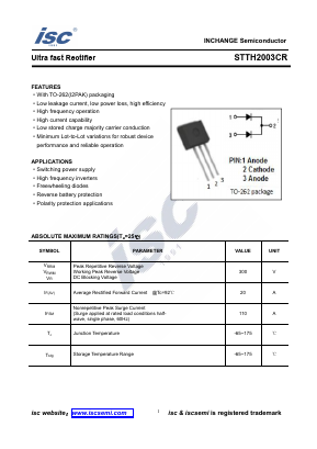 STTH2003CR Datasheet PDF Inchange Semiconductor