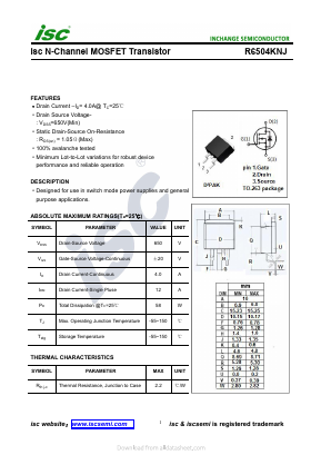 R6504KNJ Datasheet PDF Inchange Semiconductor