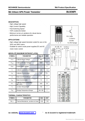 BUX98PI Datasheet PDF Inchange Semiconductor