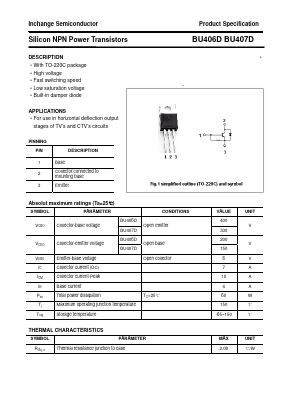 BU406D Datasheet PDF Inchange Semiconductor