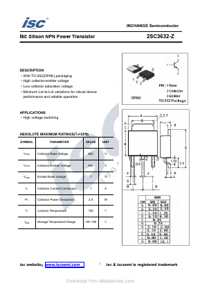2SC3632-Z Datasheet PDF Inchange Semiconductor