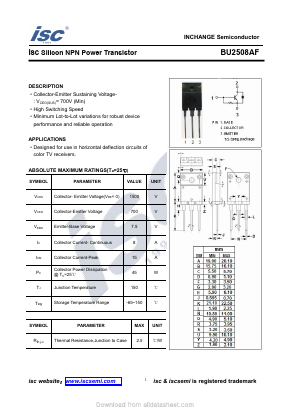 BU2508AF-3PML Datasheet PDF Inchange Semiconductor