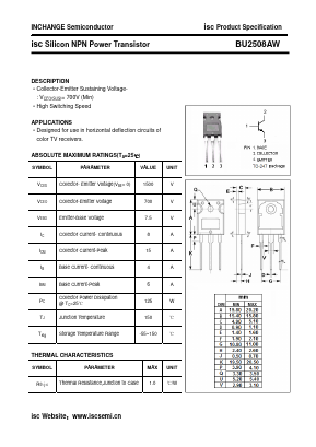 BU2508AW Datasheet PDF Inchange Semiconductor