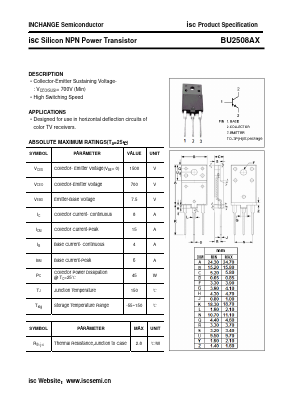 BU2508AX Datasheet PDF Inchange Semiconductor