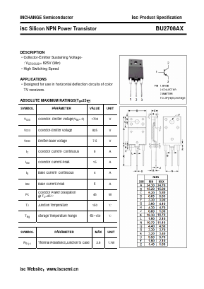 BU2708AX Datasheet PDF Inchange Semiconductor