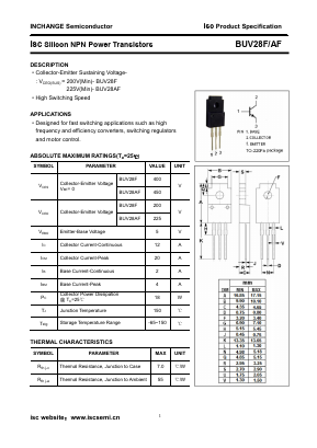 BUV28F Datasheet PDF Inchange Semiconductor