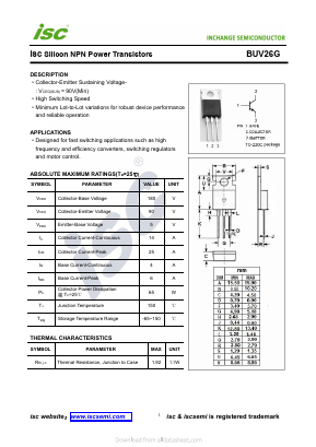 BUV26G Datasheet PDF Inchange Semiconductor