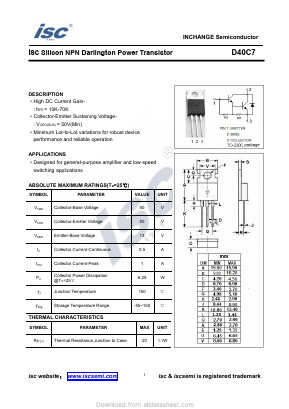 D40C7 Datasheet PDF Inchange Semiconductor