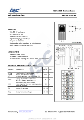 FFA60UA60DN Datasheet PDF Inchange Semiconductor