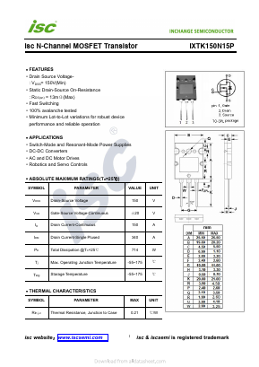 IXTK150N15P Datasheet PDF Inchange Semiconductor