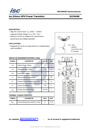 ISCN04M Datasheet PDF Inchange Semiconductor
