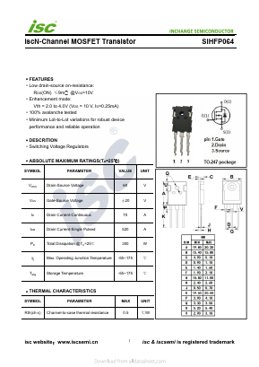 SIHFP064 Datasheet PDF Inchange Semiconductor